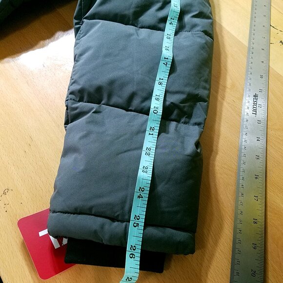 DKNY Long Quilted Puffer Jacket XL Gray New With Tags Removable Hood - Picture 9 of 16